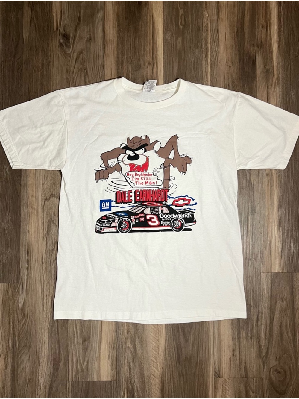 Vintage 90s Looney Bugs Taz Dale Earnhardt Nascar Racing T-Shirt USA Size XL